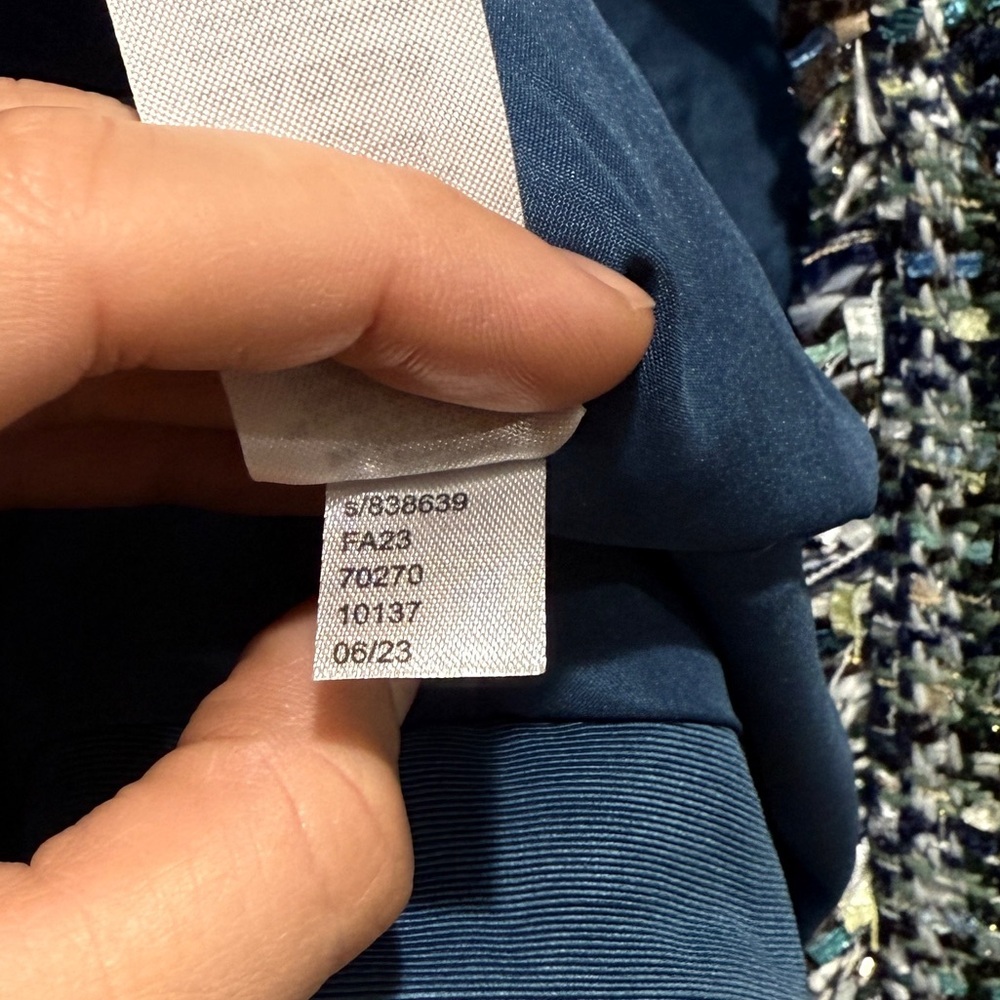 Ann Taylor Tweed Blazer in Black, White & Blue - Picture 8 of 15